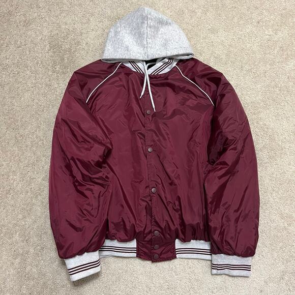 Red Head Hoodie Line Burgundy Nylon Insulated Jacket Large - Picture 1 of 6